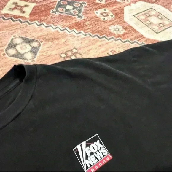 Vintage 90s Fox News Single Stitched Black Tee Shirt - Picture 4 of 8